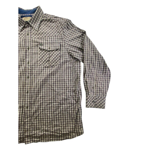 Vintage 1999 Rocawear 3XL Plaid Button Up Shirt Brown Embroidered Back Y2K R+ - Picture 12 of 15